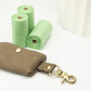 brown canvas dog poo bag holder 